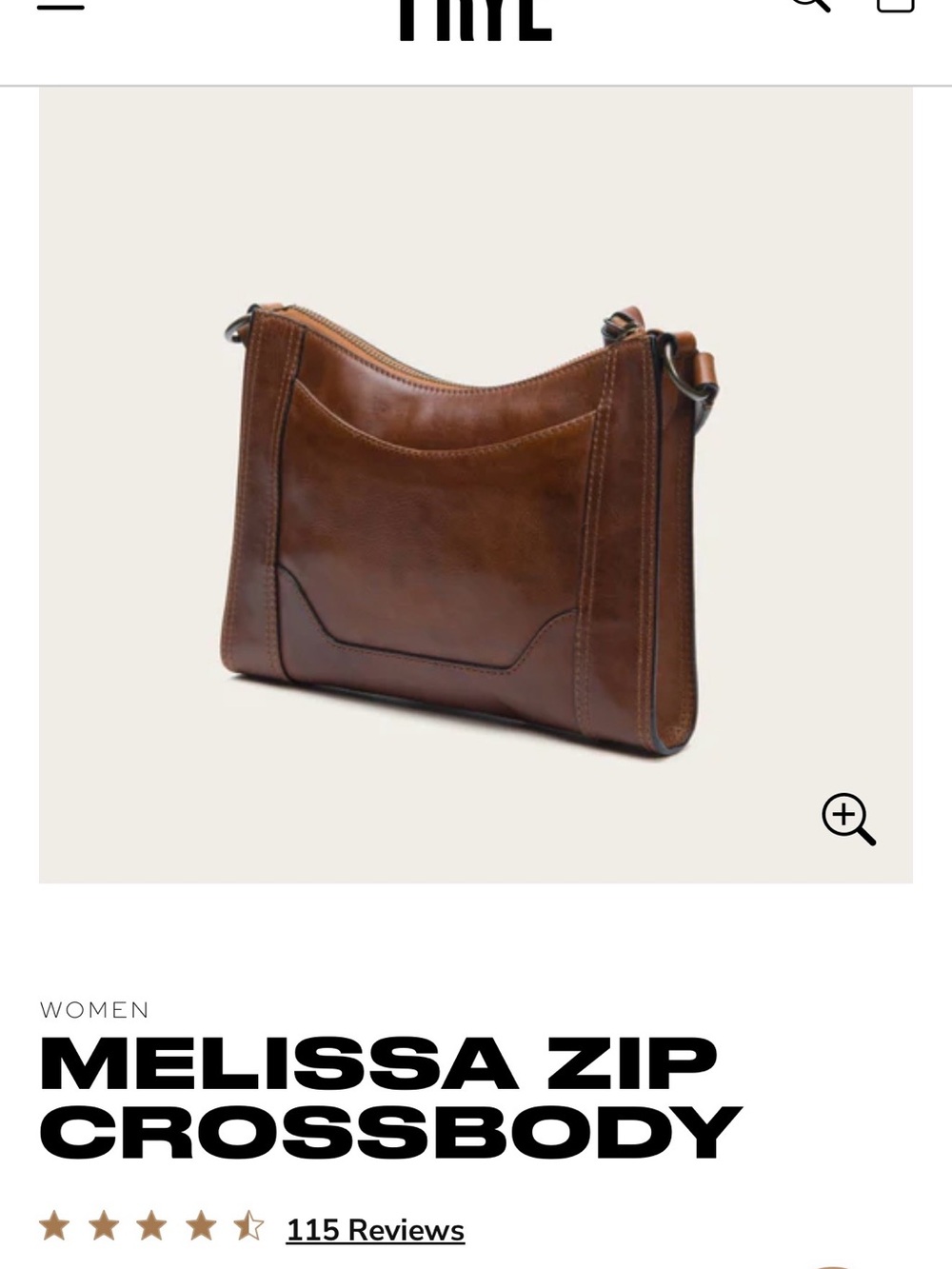 Frye Melissa Zip Crossbody - Brown